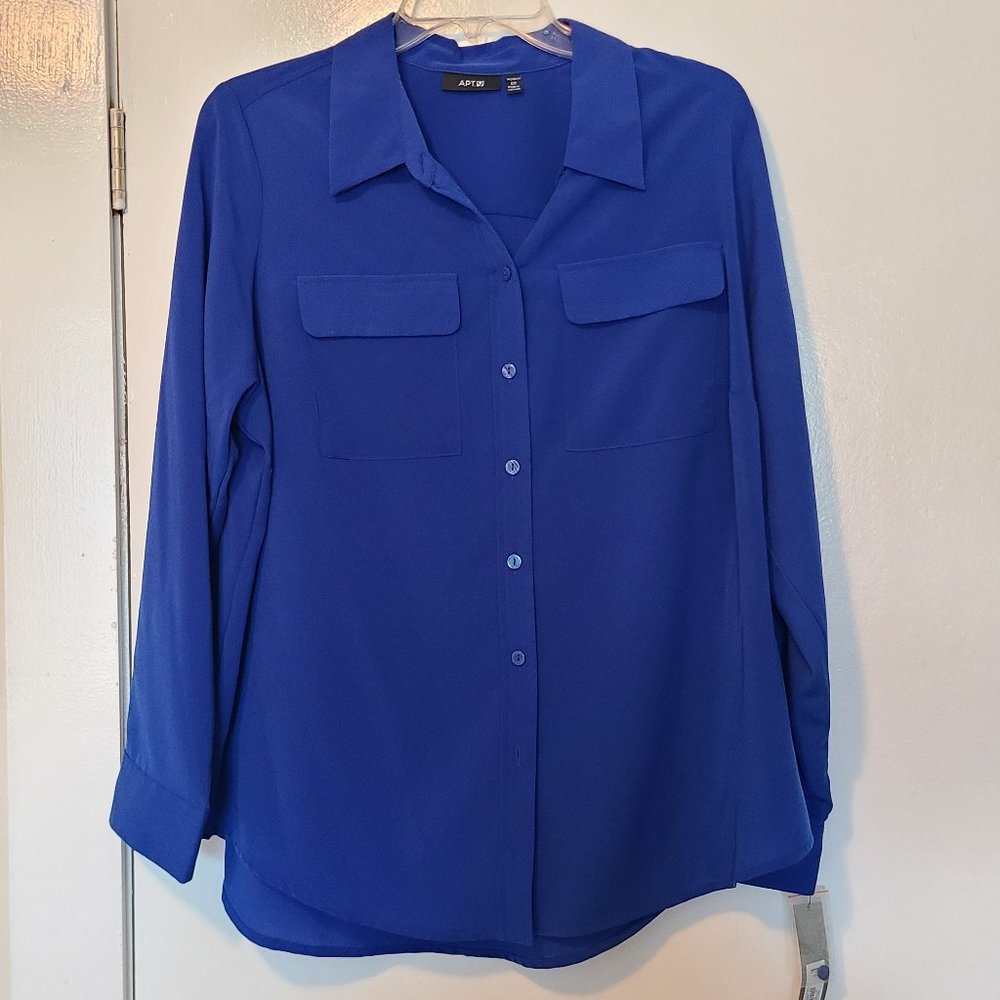 Apt 9 Blue Blouse (Kohls) Size 0X (Plus Size/XXL)